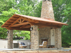 Albemarle County pool house with copper standing seam roof - 2010