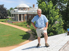 Monticello- Inspecting South Pavilion Roof
