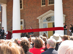 Montpelier and ribbon cutting celebrating the complete restoration of this magnificent presidential home. Martin Roofing worked on this project for four years.